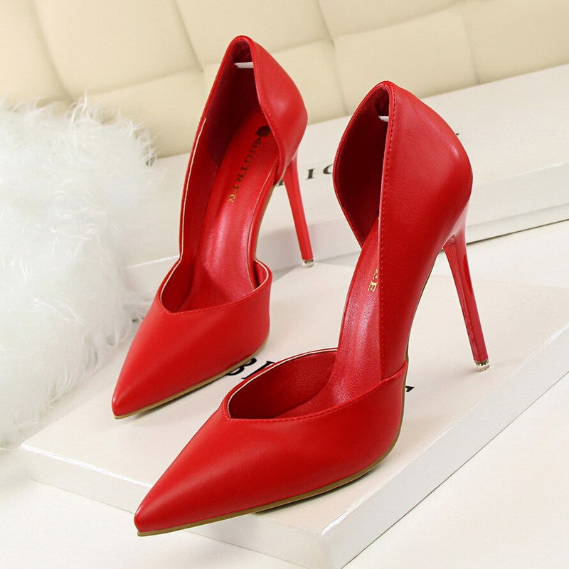 Women pumps 2021 pointed hollow shallow mouth wedding shoes