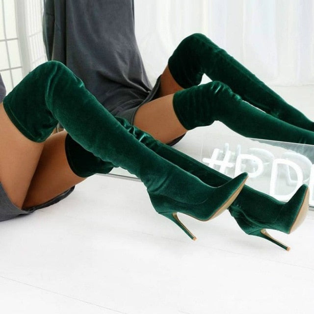 Thin Long Thigh Boots For Women