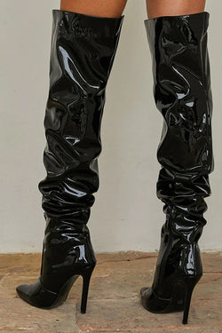 Women Motorcycle Over The Knee Boots