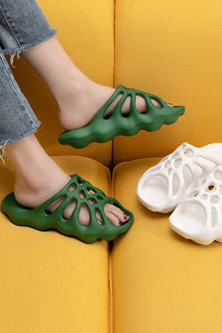 Cut-out Platform Slippers