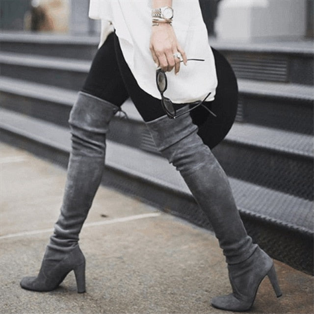 Women Over The Knee High Boots Winter Shoes